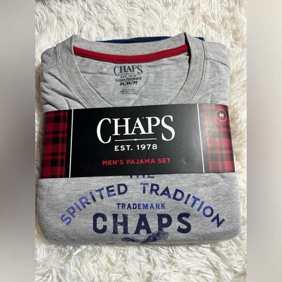 Chaps Other - NEW MEN'S CHAPS PAJAMA SET BLUE CHECKERED GRAY
